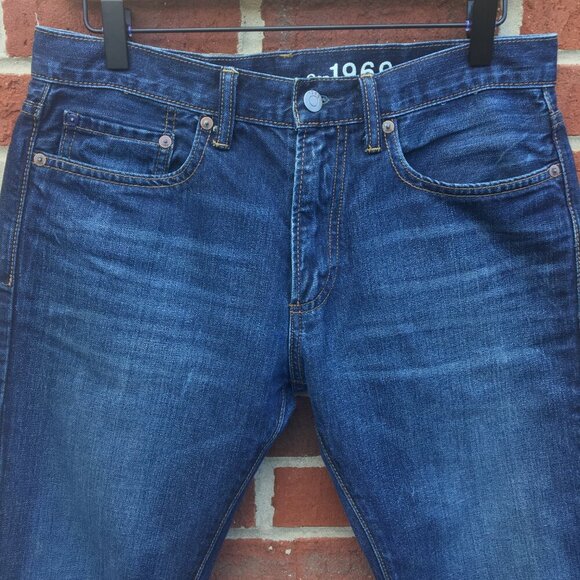 Gap 1969 Slim Rockaway Jeans Mens Size 29 Straight Leg Light Distressing - Picture 4 of 16
